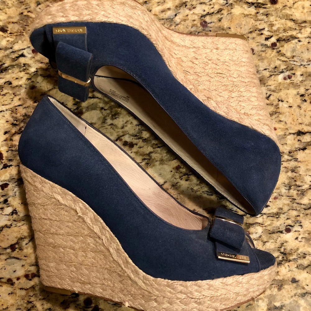 Size 9 Michael Kors peep toe wedge